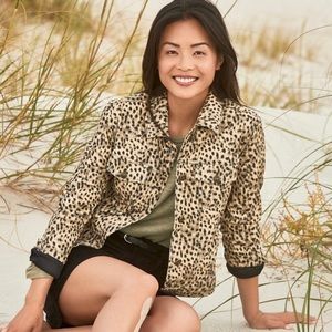 Tommy Bahama Salina Sands Lagoon Leopard Jacket Med NWT